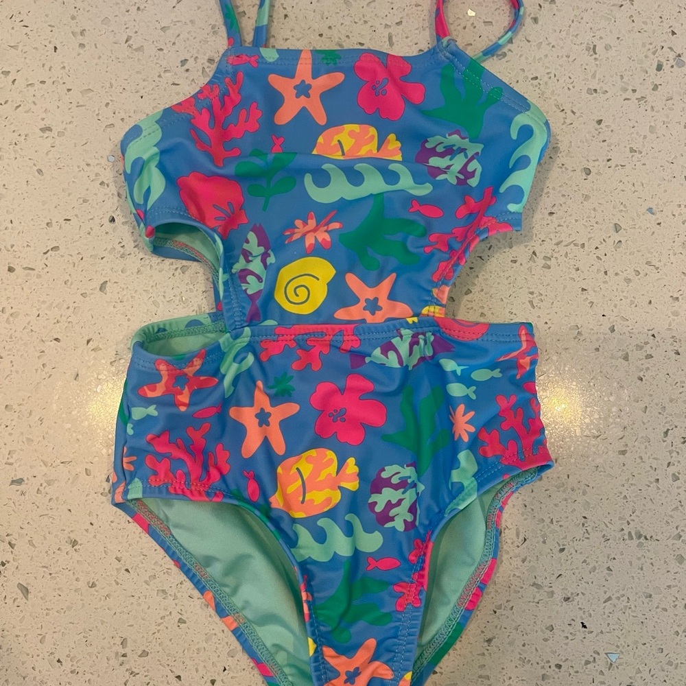 Tucker + Tate Blue Kids’ Cutout One-Piece Swimsuit